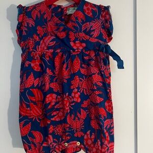 Fábula (farm rio) Floral Baby Romper in Blue and Red
Fábula rompers